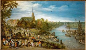 Kylämessut Schellessä tekijältä Jan the Elder Brueghel
