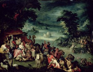 Suuri tulva (öljy kuparilla) tekijältä Jan the Elder copy Brueghel