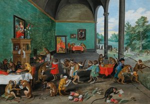Tulppaanimanian allegoria, 1700-luvun puoliväli. (öljy puulle)