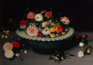 Kukkaasetelma (öljy paneelissa) tekijältä Jan the Younger Brueghel