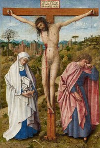 Kristuksen ristiinnaulitseminen tekijältä Jan van Eyck