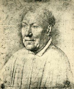 Kardinaali Niccolò Albergatin muotokuva, c1430, 1943. tekijältä Jan van Eyck