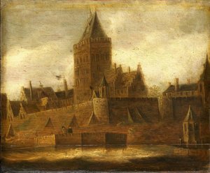 Näkymä Valkhofille Nijmegenissä tekijältä Jan van Goyen (manner of)
