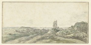 Näkymä Egmond aan Zeelle tekijältä Jan van Goyen (possibly)