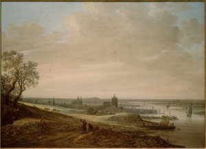 Panoraamamaisema Arnhemiin tekijältä Jan van Goyen