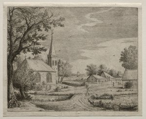 Kylän kirkko tekijältä Jan van Goyen
