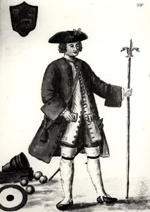 Bombista Venetian Arsenalista (akvarelli paperille) (m/w kuva)