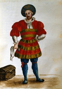 Venetsialainen matkustaja (kynä ja muste ja wc paperilla) tekijältä Jan van Grevenbroeck