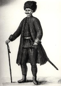 Virkamies Venetian Arsenalista (akvarelli paperille) (m/w kuva) tekijältä Jan van Grevenbroeck