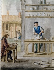 Geminianus Cozzin posliinitehdas San Giobbessa Venetsiassa tekijältä Jan van Grevenbroeck