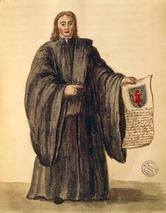 Chioggian kaupungin suuri kansleri, Jan van Grevenbroeck tai Giovanni Grevembroch (1731-1807), Gli Donne de Veneziani, kuvitetusta pukukirjasta, akvarelli tekijältä Jan van Grevenbroeck