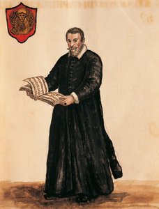 Italia, Venetsia, italialaisen säveltäjän Claudio Monteverdin (1567 - 1643) muotokuva tekijältä Jan van Grevenbroeck