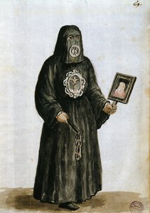 Venetsian St. Fantinon maallikkokillan vartijoiden kaapuja (kynä ja muste ja wc paperilla) tekijältä Jan van Grevenbroeck