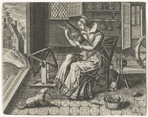 Spinster sisätiloissa tekijältä Jan van Halbeeck