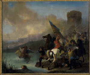 Taistelukohtaus tekijältä Jan van Huchtenburgh