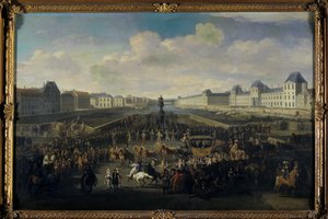 Louis XIV lähestyy Pont Neufia Pariisissa