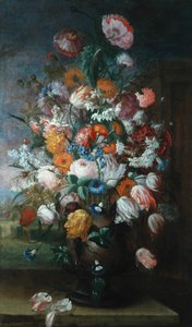 Kukat, iiristen tutkimista, 1682 tekijältä Jan van Huysum