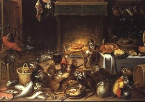 Apinat juhlimassa tekijältä Jan van Kessel the Elder