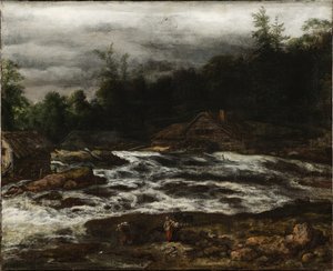 Vuoristomaisema vesiputouksella tekijältä Jan van Kessel d.Æ.