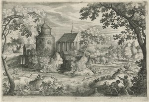 Hirvenmetsästys kappelissa tekijältä Jan van Londerseel