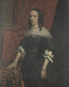 Naisen muotokuva, mahdollisesti Anna van Bourgondië, Slot Windenburg op Dryschorin (Schouwen) perustaja ja Adolf van Kleefin vaimo tekijältä Jan van Rossum