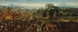 Maisema turnauksen ja metsästäjien kanssa, 151920. tekijältä Jan van Scorel