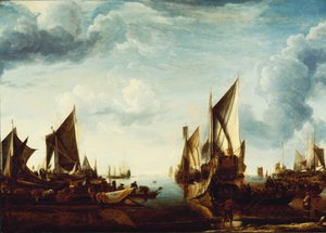 Stadholderin prinssi Frederik Hendrikin vierailu osavaltioiden kenraalin laivastolle Dordrechtissa vuonna 1646, ennen vuotta 1649