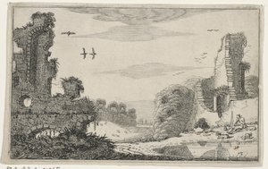 Herder bij een ruin Rauniot (sarjan nimi) (sarjan nimi) tekijältä Jan van de Velde (II)