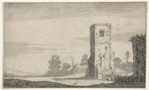 Ruïne van een toren maisemassa Rauniot (sarjan nimi) (sarjan nimi) tekijältä Jan van de Velde (II)