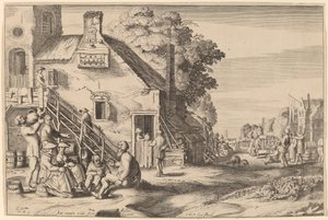 Kevät (kylämessut ennen majataloa) tekijältä Jan van de Velde II