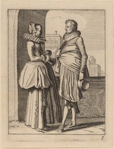 Kaksi hahmoa asussa tekijältä Jan van de Velde II