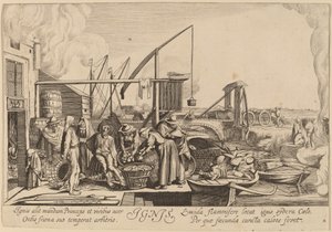 Antaa potkut tekijältä Jan van de Velde II after Willem Buytewech