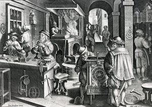 Rautakausi, Nova Repertan levy 5, kaiverrus Philip Galle, n. 1580-1605