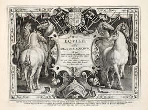Kuvitus teoksesta "Venationes, Ferarum, Birds, Fish" (Metsästys: Wild Beasts, Birds, Fish), kaiverrus Jan Collaert (1566-1628), pub. kirjoittanut Phillipus Gallaeus, Amsterdam tekijältä Jan van der Straet