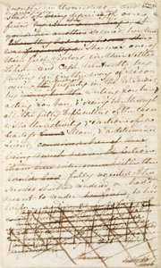 MS EG 3038 -sivu julkaisusta "Persuasion" tekijältä Jane Austen
