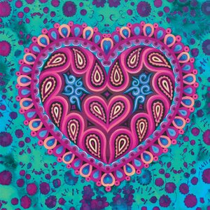 Folk Heart on green, 2016, tekijältä Jane Tattersfield