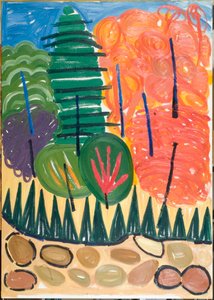 Blue Poles, 2007 (öljy kankaalle)