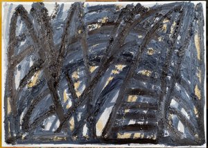 Head On, 2008 (öljy ja puutuhka kankaalle)