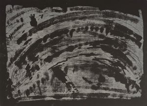 Poisoned Earth II, 2013 (moottorisaha puupiirros)