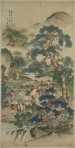 Kiinan viisaat puutarhassa tekijältä Japan, Meiji period