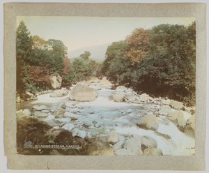 Striimaa Miyaginossa, Hakoneessa, Kanagawan prefektuurissa, Japanissa (käsinvärinen mustavalkokuva) tekijältä Japanese Photographer