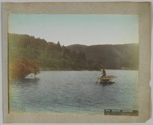 Ubako, Hakone, Kanagawan prefektuuri, Japani (käsinvärinen mustavalkokuva) tekijältä Japanese Photographer
