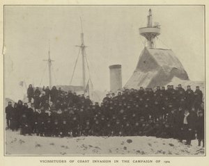Rannikon hyökkäyksen hankaluudet vuoden 1904 kampanjassa tekijältä Japanese Photographer