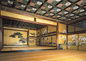 Nijon linnan sisustus (1602-1626). Taide Tokugawa. Arkkitehtuuri. Japani, Kioto (kuva) tekijältä Japanese School