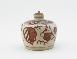Purkki karkkipelleteille, Hyogon prefektuuri, Edo-kausi, 1800-luvun alku (keraaminen)
