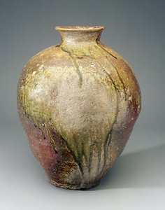 Suuri purkki, Shigaraki-uunit, Shiga, Muromachi-kausi, noin 1400-1500-luku (keramiikka) tekijältä Japanese School