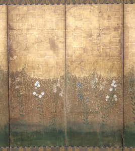 Moon In Musashi Plain (väri ja kulta paperilla) tekijältä Japanese School