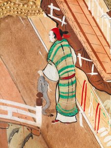 Osakazu Byobu - Japanilainen kahdeksanruutuinen taittuvanäyttö (maalaus) tekijältä Japanese School