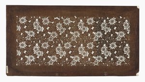 Paperistensiili (katagami), 1800-luvun loppu (kakilla käsitelty Mulberry-kuoripaperi mehu) tekijältä Japanese School