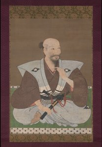 Soturin muotokuva, riippuva kirjakäärö tekijältä Japanese School